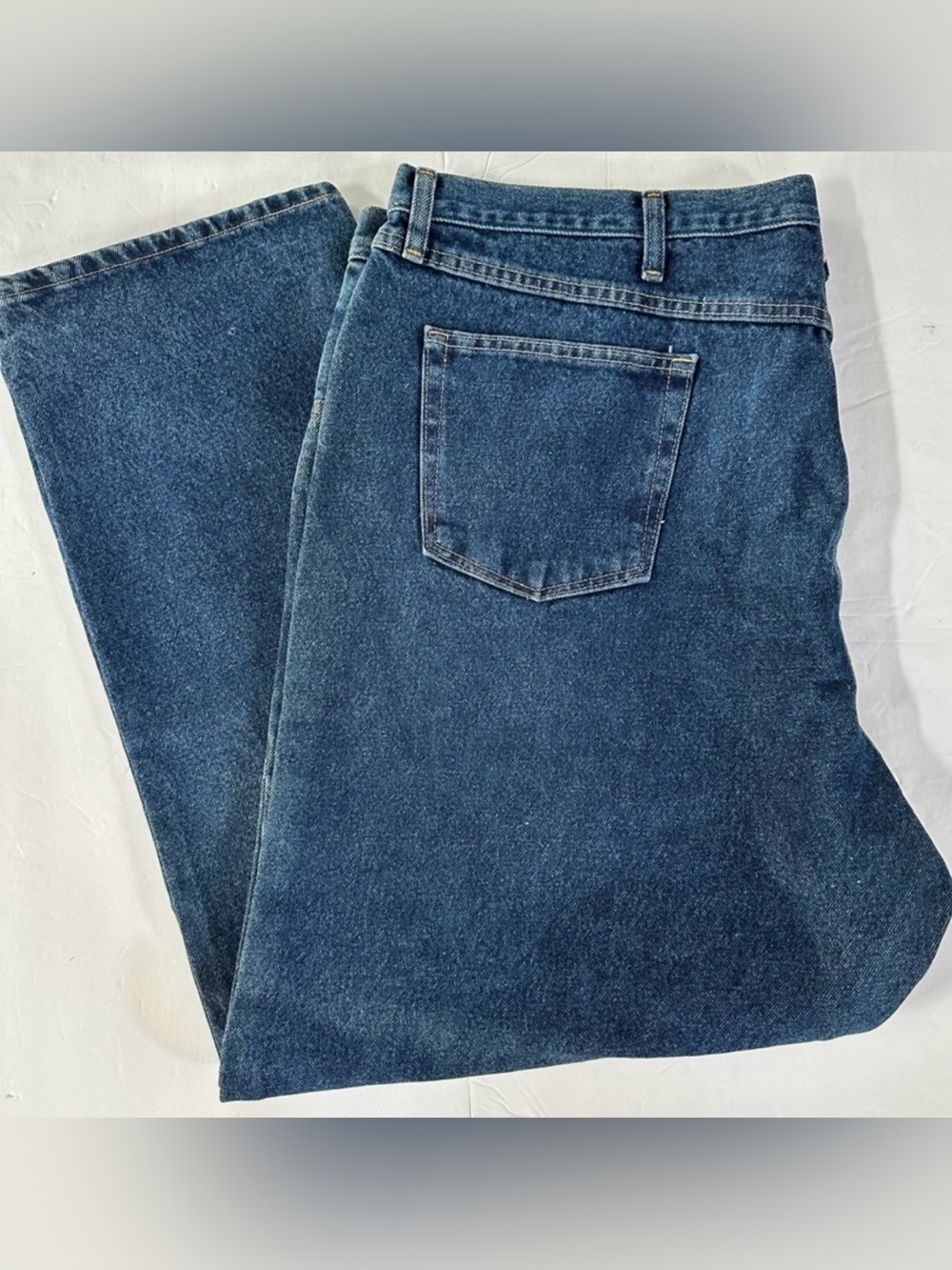 Wrangler Five Star Premium Jeans Mens 46x30 Blue Relaxed Fit Straight Leg Flex - Picture 7 of 9